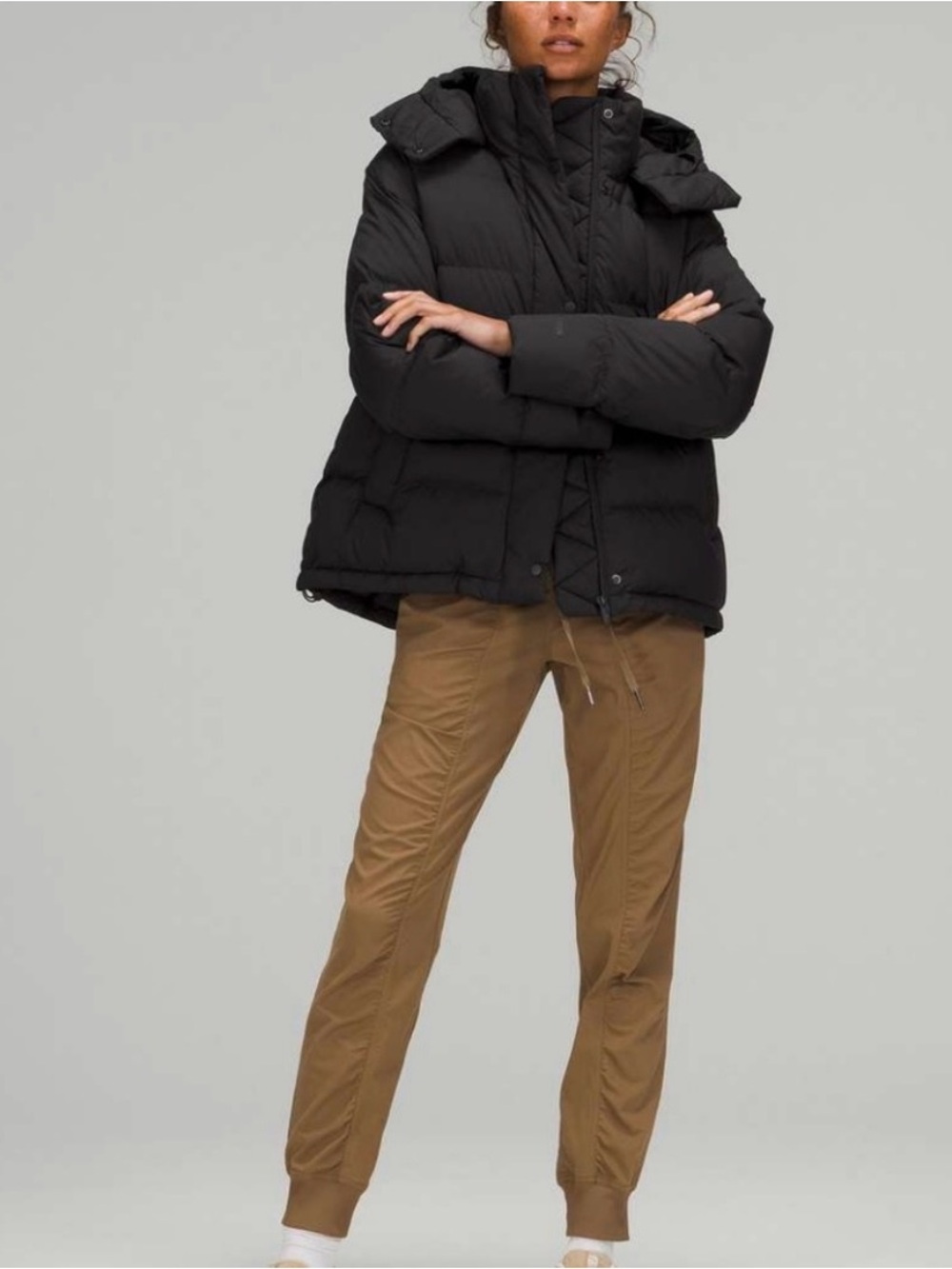 lululemon athletica Women’s Black Hooded Puffer Jacket